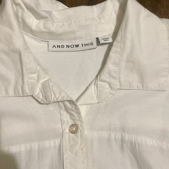 Cotton Poplin Button-Up Shirt - Picture 4 of 4